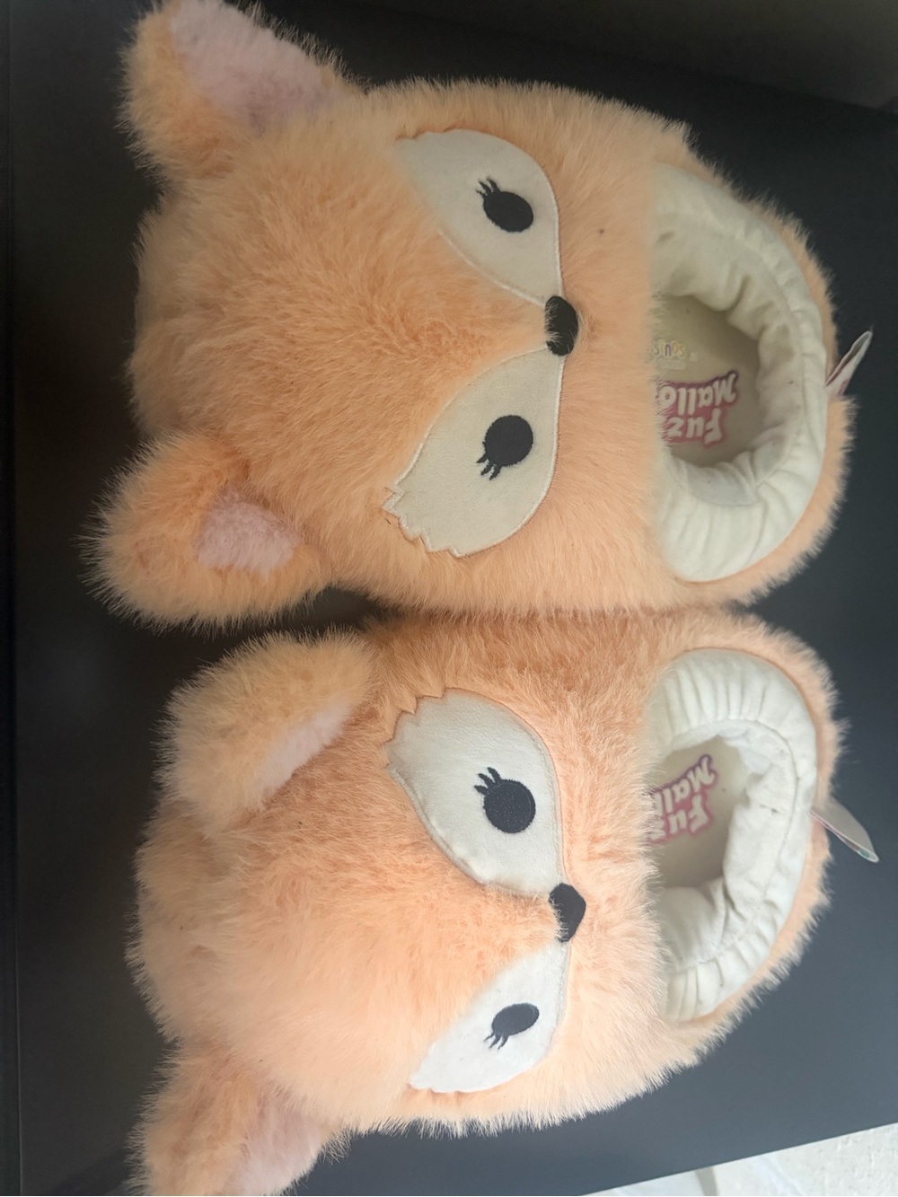 Squishmallows Peach Fuzzy Fox Women's Slippers
